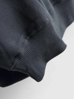 Sudadera extragrande de algodón con cuello redondo