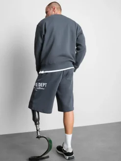 Sudadera extragrande de algodón con cuello redondo