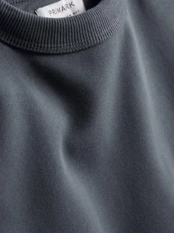 Sudadera extragrande de algodón con cuello redondo