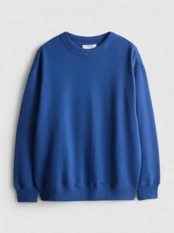 Sudadera extragrande de algodón con cuello redondo