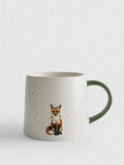 Taza de cerámica con zorro