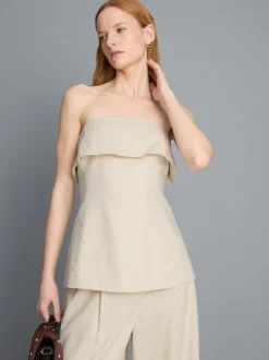 Top bandeau con parte superior plegada