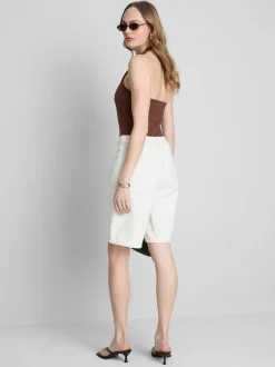 Top de cuello halter con mucho algodón