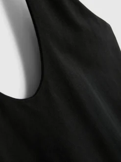 Top de cuello halter con mucho algodón