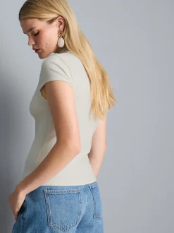 Top de cuello mao