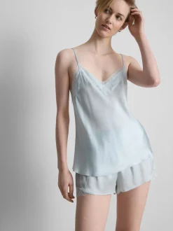 Top de tirantes de pijama en mezcla de seda The Edit