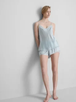 Top de tirantes de pijama en mezcla de seda The Edit