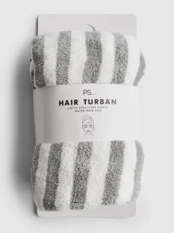 Turbante para el cabello a rayas de PS…