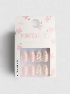 Uñas postizas brillantes puntiagudas de PS…