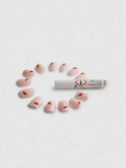 Uñas postizas cuadradas brillantes de PS…