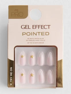 Uñas postizas puntiagudas efecto gel de PS… Pro