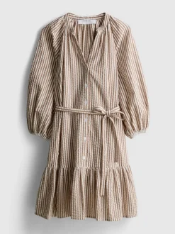 Vestido corto con mangas abombadas