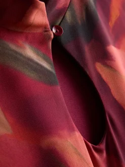 Vestido largo de malla con escote ojo de cerradura