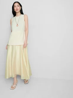 Vestido midi con péplum a capas de The Edit