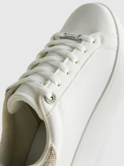 Zapatillas de caña baja con strass