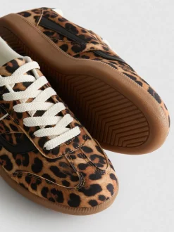 Zapatillas de leopardo bajas con suela de goma