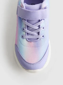 Zapatillas de suela gruesa con estampado degradado