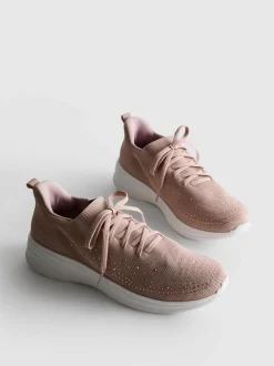 Zapatillas sin cordones con detalle de strass