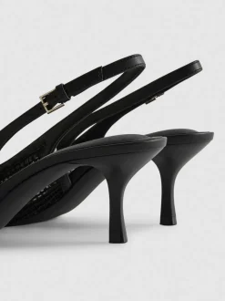 Zapatos de tacón destalonados de horma ancha